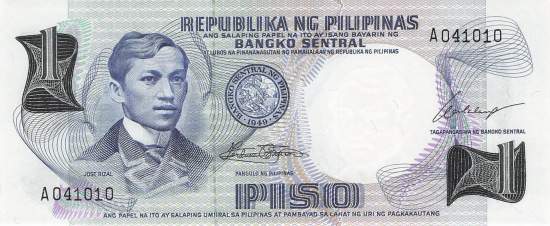 Philippinen 1 Piso 1969 p142a